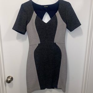 Rebecca Minkoff Grey Two-Toned Sheath Work Dress. Size 4